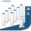 Wessper Vodný filter Wessper pre kávovary Delonghi DLSC002, SER3017 a 5513292811 - kompatibilný so sériami ECAM, ESAM, ETAM (balenie 8 kusov)