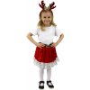 Rappa Detský kostým TUTU sukne vianočné sob s čelenkou
