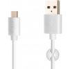 FIXED kábel USB-C 1m 3A biely FIXD-UC-WH - Dátový a nabíjací kábel USB 2.0