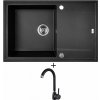 Laveo MEGALO SBE 711T čierna + rolovací odkvapkávač + Laveo BKZ 768K čierna