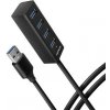 AXAGON HUE-M1AL, 4x USB 3.2 Gen 1 MINI hub, kovový, kabel USB-A 1.2m Axagon