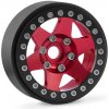 Kavan 1.9'' Hliníkové beadlock disky šestipaprskové pro 1/10 crawler/expedice červené 2 ks (KAV52.2.011)