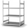 Regál so širokými policami z ocele, základné pole, 3 úrovne, police š 1500mm, 1570x835x2000 mm