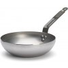 Pánev de Buyer, 5617.24, Wok MINERAL B, WOK, průměr 24 cm, zaoblená, široké dno, zakřivená rukojeť, ocel