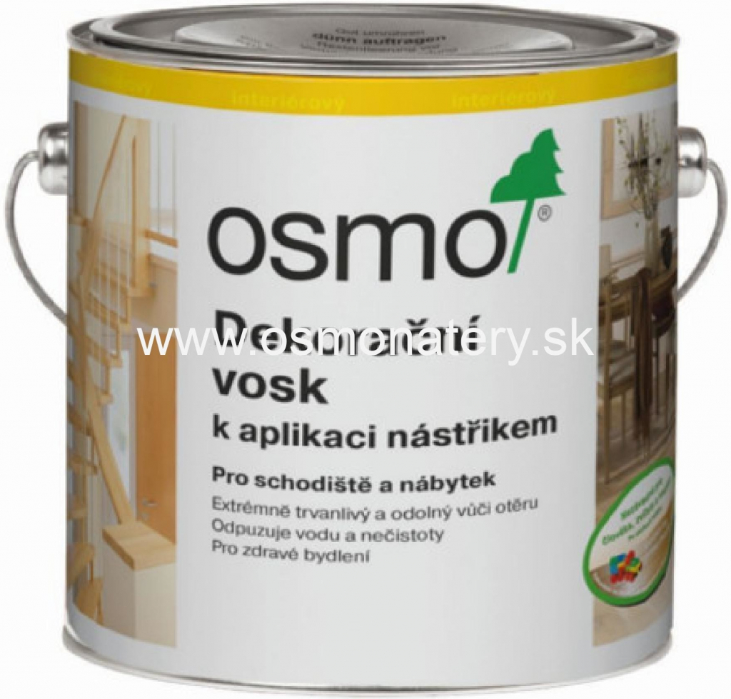Osmo 3066 Dekoračný vosk na aplikáciu striekaním 1 l Bielý transparentný