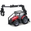 Bburago - FARMLAND, Lesný traktor s 3 kladami Traktor Massey Ferguson 8740S, 10 cm