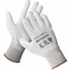 DYKENO Fabric PU textilné máčané montážne rukavice 07 bílá 003-K10-07