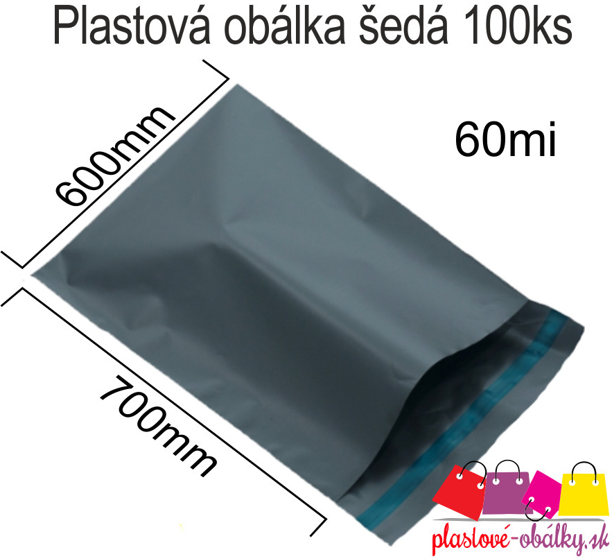 Plastové obálky šedé Balenie: 100 ks balenie, Rozmer: 600 x 700 mm od 32,28  € - Heureka.sk
