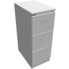 Trojzásuvková kartotéková skriňa OP, 41,6x104x64 cm, biela/sivá - 1 kus - 1 KS - 3 - kartotéková - 416x1040x640 mm - Office Pro - 64 cm - 41.6 cm - 104 cm - biela/sivá OFFICE PRO