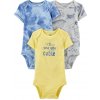 CARTER'S Body krátky rukáv Blue Ocean chlapec 3ks