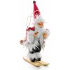 MagicHome Vianoce Dekorácia MagicHome Vianoce, Santa na lyžiach, 18 cm