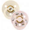 BIBS STUDIO Colour Bumblebee cumlíky z prírodného kaučuku 2ks – veľkosť 2,Ivory Mix
