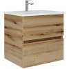 | Dřevojas - Kúpeľňová skrinka s umývadlom BANO 60x47 cm dub/biela | 8590828025061