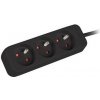 Lanberg prodlužovací 3 zásuvky 1.5m černé PS0-03E-0150-BK Natec
