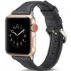 AppleKing Štýlový kožený remienok pre Apple Watch Ultra 49mm / 46mm / 45mm / 44mm / 42mm – čierny - možnosť vrátiť tovar ZADARMO do 30tich dní