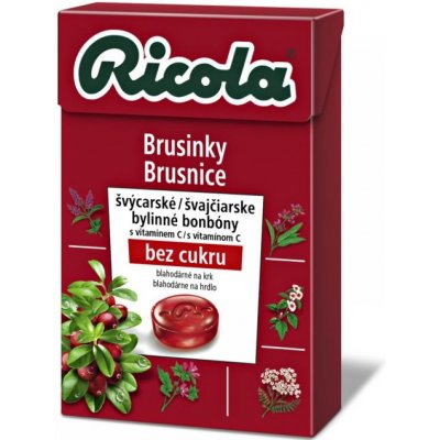 RICOLA Brusinky - Cranberry 40 g bez cukru