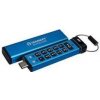 Kingston Ironkey Keypad 200C/8GB/145MBps/USB 3.0/USB-C/Modrá (IKKP200C/8GB)