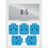 Rozvodnica zásuvková R-BOX, 5x250V+8-modulová