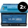 Supervolt LiFePO4 200Ah 12,8V lítiová batéria - sada 2x SX100