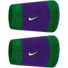 Potítko Nike Swoosh Double-Wide 2P - clover/fierce purple/white - Viacfarebný