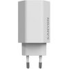 Canyon Hexagon 65, vysokorýchlostná univerzálna nabíjačka do steny, 65W, 2x USB-C + 1x USB-A, biela CND-CHAHEX65W