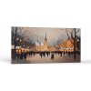 Vianoce Vianočný večer námestia | Obrazy Vintessia Rozmery panoráma: 50x100