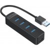 Orico TWU3 USB na 4x USB 3.0 Hub adaptér (čierny)