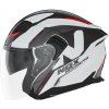 Prilba NOX N130 Klint (biela/čierna/červená) XS