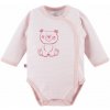 Eevi Body rozopínacie s dlhým rukávom BIG BEAR ružové - 68
