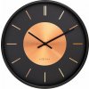 Nástenné hodiny Retro II čierno-medené