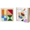 MONTESSORI DREVENÉ PUZZLE RÔZNE TVARY A FARBY 13 DIELOV 2+