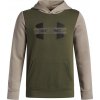 Detská mikina cez hlavu Under Armour B RIVAL FLEECE CBLCK GRAPHIC HOODIE zelená 6004994-390 - YXL