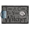 CurePink Netflix The Witcher Zaklínač Toss A Coin Šedá 60 x 40 cm