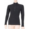 Dámske funkčné tričko Sensor Merino Double Face s dlhým rukávom, čierne, veľkosť S
