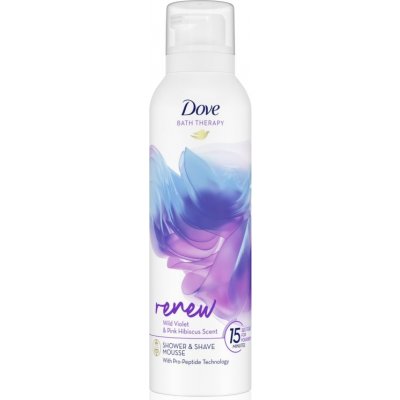 Dove Bath Therapy Renew sprchová pena Wild Violet & Pink Hibiscus 200 ml