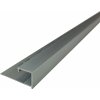 Arcansas Ochranný profil ALUSQUARE alu strieborný elox 10 x 27 x 1000 mm