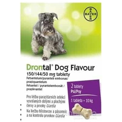 Drontal Dog Flavour 150/144/50 mg 2 tbl