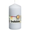 Sviečka Bolsius Pillar valcová, Vianoce, 120/60 mm, biela