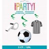 Špirálky Dekorácie Futbalová Lopta Párty 66cm 3ks