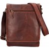 Lagen pánská kožená crossbody taška LG-655 BRN