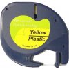 Allprint pro DYMO 59423, 12mm x 4m, černý tisk / žlutý podklad, LetraTag, plastová 500L00043