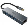 USB Hub AKASA USB Type-C 4-in-1 Hub - 3 x USB3.0 Type A s Ethernetom / AK-CBCA20-18BK (AK-CBCA20-18BK)