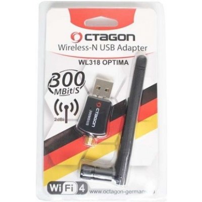 USB WiFi Dongle OCTAGON WL318 OPTIMA 300Mb/s, s anténkou 2dB