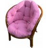 VANKÚŠE NA RATANOVÝ NÁBYTOK KRESLO RUŽOVÉ