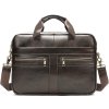 Hnedá kožená taška na notebook | Luxusná business taška