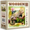 Dřevěné puzzle Chameleon a květiny 505 dílků