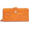 Dámska korková peňaženka s cvokom - Oranžová