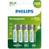 Philips Nabíjacia batéria AA 1,2 V, 4 ks