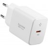 Spigen Essential sieťová nabíjačka (EE201EU) – USB-C, GaN, PD20W, Quantum Boost – biela KF2346687