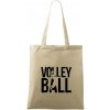 Volleyball nápis - Taška bavlnená - 42 x 38 cm ( Naturalna )